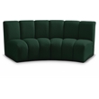 Meridian Furniture Infinity Green Boucle Fabric 2pc. Modular Sectional