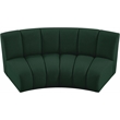 Meridian Furniture Infinity Green Boucle Fabric 2pc. Modular Sectional