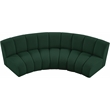 Meridian Furniture Infinity Green Boucle Fabric 3pc. Modular Sectional