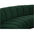 Meridian Furniture Infinity Green Boucle Fabric 3pc. Modular Sectional
