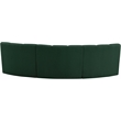 Meridian Furniture Infinity Green Boucle Fabric 3pc. Modular Sectional