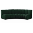 Meridian Furniture Infinity Green Boucle Fabric 3pc. Modular Sectional
