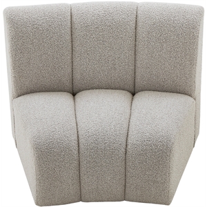 Meridian Furniture Infinity Brown Boucle Fabric Modular Chair