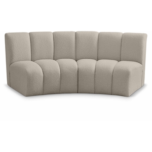 Meridian Furniture Infinity Brown Boucle Fabric 2pc. Modular Sectional