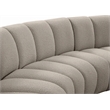 Meridian Furniture Infinity Brown Boucle Fabric 3pc. Modular Sectional