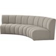 Meridian Furniture Infinity Brown Boucle Fabric 3pc. Modular Sectional