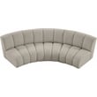 Meridian Furniture Infinity Brown Boucle Fabric 3pc. Modular Sectional