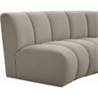 Meridian Furniture Infinity Brown Boucle Fabric 3pc. Modular Sectional