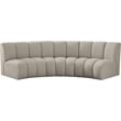 Meridian Furniture Infinity Brown Boucle Fabric 3pc. Modular Sectional