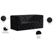 Meridian Furniture Tuft Black Velvet Modular Sofa