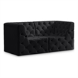 Meridian Furniture Tuft Black Velvet Modular Sofa