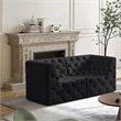 Meridian Furniture Tuft Black Velvet Modular Sofa