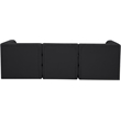 Meridian Furniture Tuft Black Velvet Modular Sofa