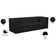 Meridian Furniture Tuft Black Velvet Modular Sofa