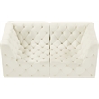 Meridian Furniture Tuft Cream Velvet Modular Sofa