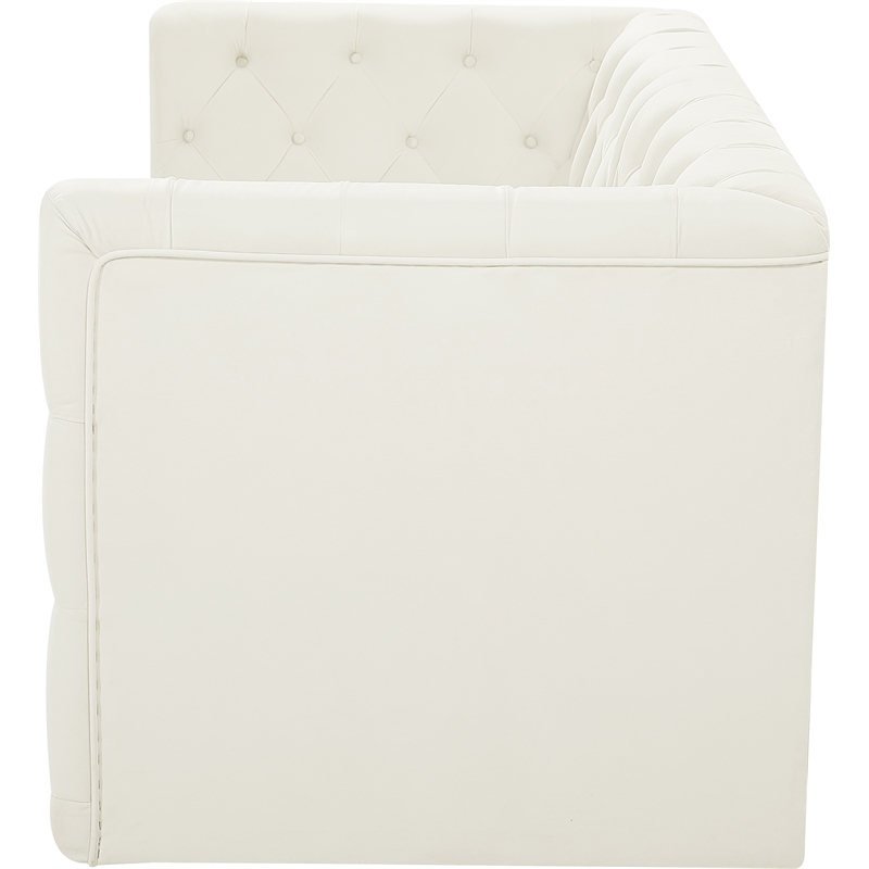 Meridian Furniture Tuft Cream Velvet Modular Sofa