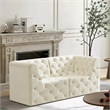 Meridian Furniture Tuft Cream Velvet Modular Sofa
