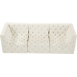 Meridian Furniture Tuft Cream Velvet Modular Sofa