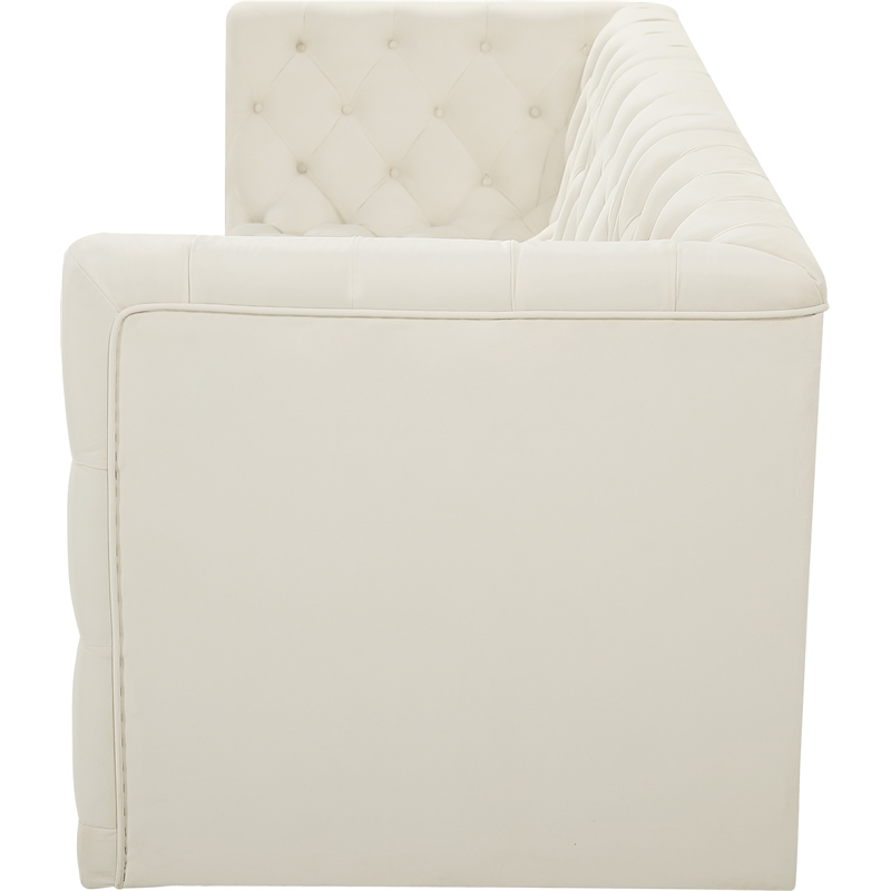 Meridian Furniture Tuft Cream Velvet Modular Sofa