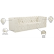 Meridian Furniture Tuft Cream Velvet Modular Sofa