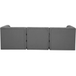 Meridian Furniture Tuft Grey Velvet Modular Sofa