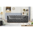 Meridian Furniture Tuft Grey Velvet Modular Sofa