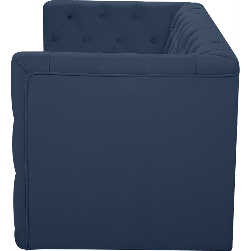 Meridian Furniture Tuft Navy Velvet Modular Sofa