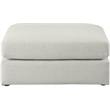 Meridian Furniture Beckham Beige Durable Linen Textured Fabric Ottoman
