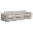 Meridian Furniture Beckham Beige Durable Linen Textured Fabric Modular Sofa