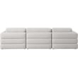 Meridian Furniture Beckham Beige Durable Linen Textured Fabric Modular Sofa