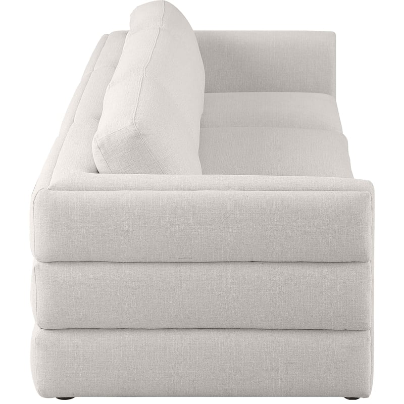 Meridian Furniture Beckham Beige Durable Linen Textured Fabric Modular Sofa