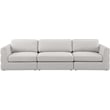 Meridian Furniture Beckham Beige Durable Linen Textured Fabric Modular Sofa