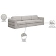Meridian Furniture Beckham Beige Durable Linen Textured Fabric Modular Sofa