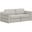 Meridian Furniture Beckham Beige Durable Linen Textured Fabric Modular Sofa