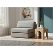 Meridian Furniture Beckham Grey Durable Linen Textured Fabric Armless