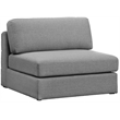 Meridian Furniture Beckham Grey Durable Linen Textured Fabric Armless
