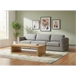 Meridian Furniture Beckham Grey Durable Linen Textured Fabric Modular Sofa