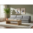 Meridian Furniture Beckham Grey Durable Linen Textured Fabric Modular Sofa