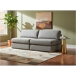 Meridian Furniture Beckham Grey Durable Linen Textured Fabric Modular Sofa