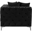 Meridian Furniture Tremblay Black Velvet Corner Chair