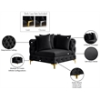 Meridian Furniture Tremblay Black Velvet Corner Chair