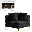 Meridian Furniture Tremblay Black Velvet Corner Chair