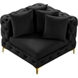 Meridian Furniture Tremblay Black Velvet Corner Chair