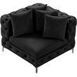 Meridian Furniture Tremblay Black Velvet Corner Chair