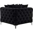 Meridian Furniture Tremblay Black Velvet Corner Chair