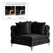 Meridian Furniture Tremblay Black Velvet Corner Chair