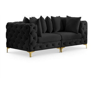 Meridian Furniture Tremblay Black Velvet Modular Sofa