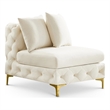 Meridian Furniture Tremblay Cream Velvet Armless Chair