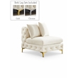 Meridian Furniture Tremblay Cream Velvet Armless Chair