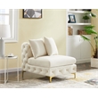 Meridian Furniture Tremblay Cream Velvet Armless Chair